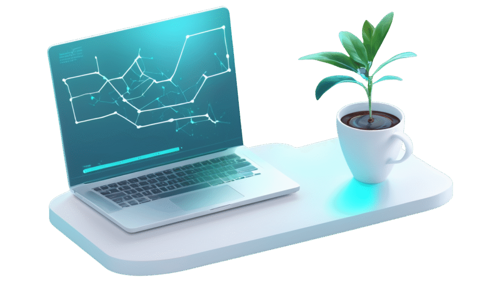 AI learning assistant illustration